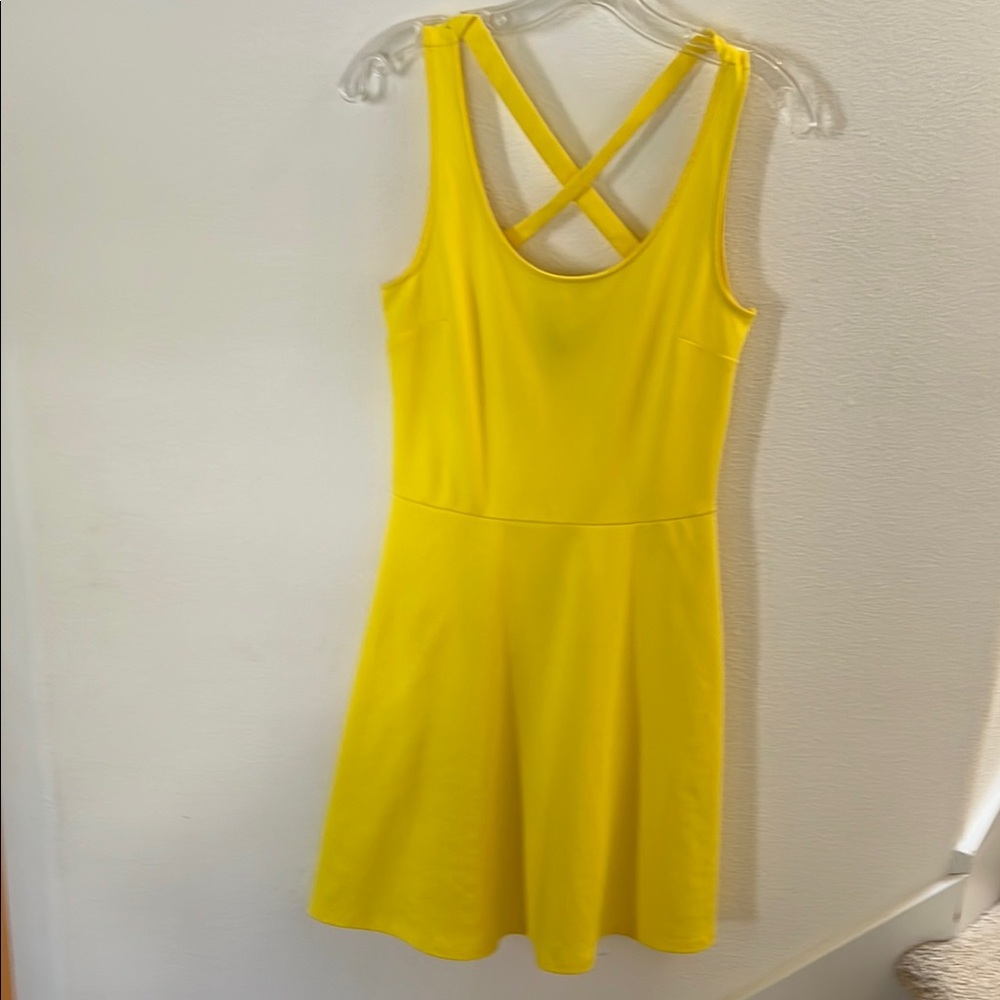 H&M Yellow Sleeveless A-Line Sundress